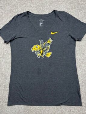 Iowa Hawkeyes T Shirt Women's Size L Gray NCAA Basketball Nike
